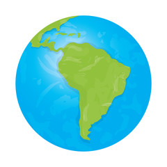 Textured globe illustration