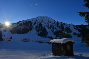 Berwang, höchster Ort der Tiroler Zugspitz Arena in den Lechtaler Alpen