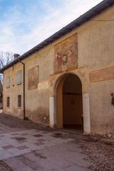 Fototapeta na wymiar Castle on the hill Cidneo in Brescia, Italy
