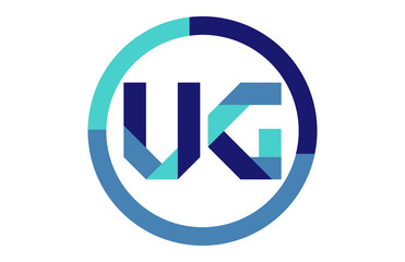 UG Global Circle Ribbon letter Logo 