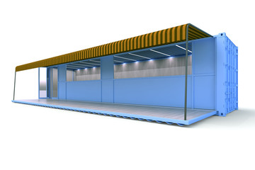 Container 3D rendering