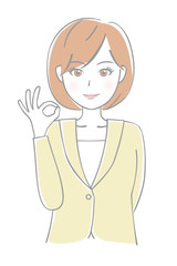 女性　スーツ　オッケー