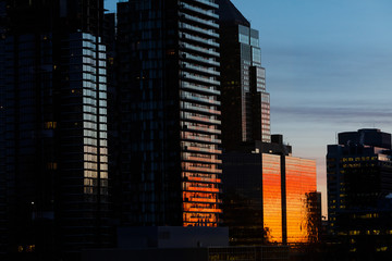 Fiercely colorful sunrise in Calgary