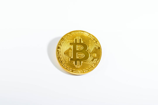 Bitcoin on White Background