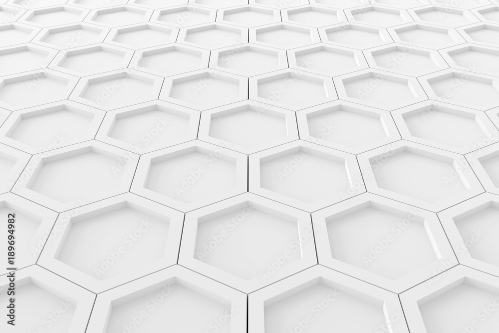 Wall mural abstract background of hexagon. 3d rendering.