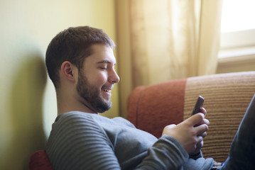 Man using his cell phone