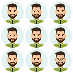 Business men expresions avatar