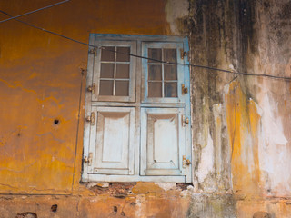 Window on an old Indian building with cachet, India