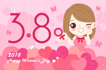 happy woman day concept