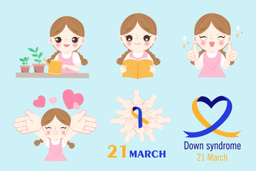 Obraz premium girl with down syndrome