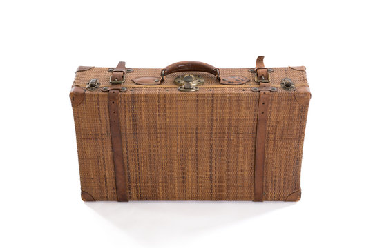Vintage Rattan Suitcase