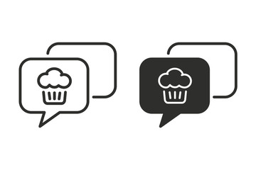 Muffin vector icon.