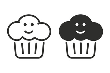 Muffin vector icon.