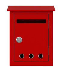 Red post box
