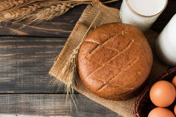 Rye cakes in the rustic style