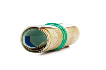 money isolated on white