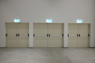 corridor with anti-panic doors