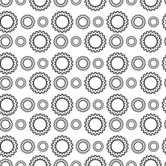 Black and White Seamless Steampunk Pattern. Vintage, Grunge, Abstract Background for Textile Design, Wallpaper, Surface Textures, Wrapping Paper