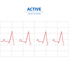 Active heart beat. Business concept of activeness, power and mind set in work.