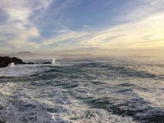 Océan atlantique depuis le rocher, Biarritz - France