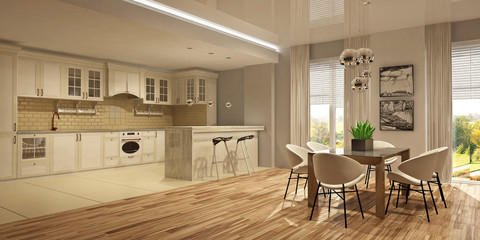 Modern kitchen interior