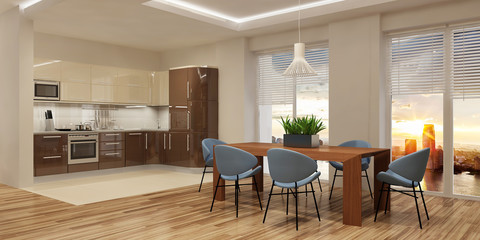 Modern kitchen interior