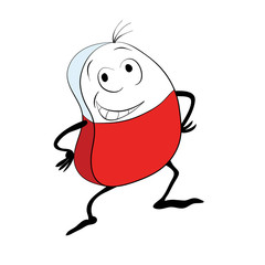 Tablets pills hero with red polish flague white and red