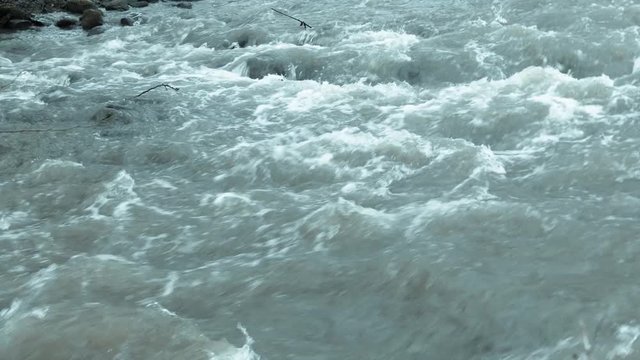 Blue Olt river in Romania, Carpathian mountains.