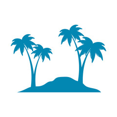 beach with palms scene