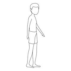 young man in swimsuit character