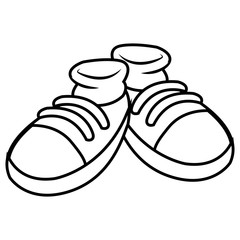 Pair of shoes cartoon icon vector illustration graphic design