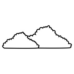 Bushes nature symbol icon vector illustration graphic design