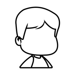 Faceless boy cartoon icon vector illustration graphic design