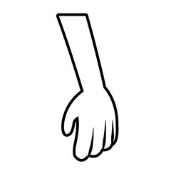 Hand cartoon symbol icon vector illustration graphic design