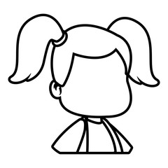 Faceless girl cartoon icon vector illustration graphic design