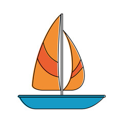 summer sailboat isolated icon