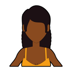 young woman in swimsuit