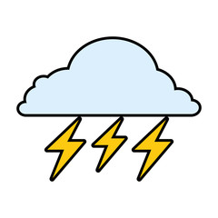 weather cloud rainy with ray