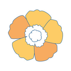 exotic flower isolated icon