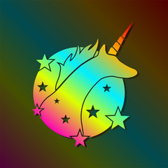 colorful unicorn icon