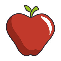 apple fresh fruit icon