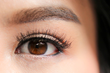 Obraz premium Close-up of beautiful woman eye , beauty concept.