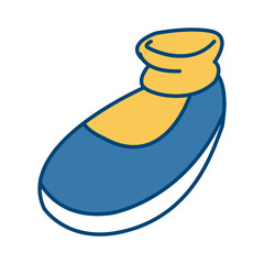 Girl shoe cartoon icon vector illustration graphic design