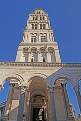 high tower of Cathedra church in SPLIT Croatian town