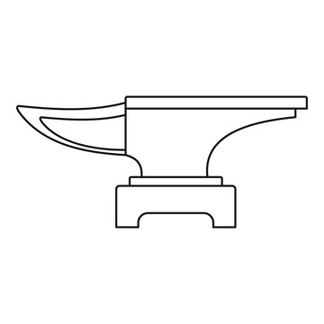 recommend clip art: Heavy black metal anvil icon outline