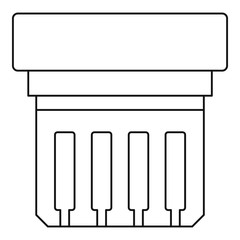 Electronic circuit board icon outline