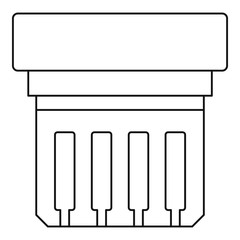 Electronic circuit board icon outline