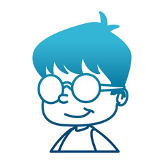 School boy with glasses icon vector illustration graphic design