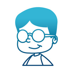 School boy with glasses icon vector illustration graphic design