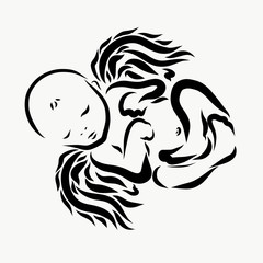 A small cute newborn sleeping angel